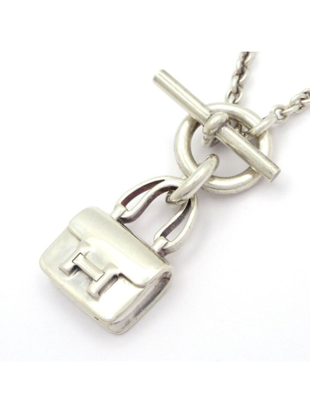 Hermes Necklace Amulette Constance Silver